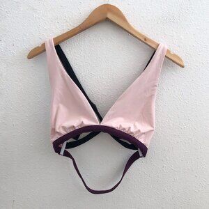 ATHLETA Mod Block Plunge Bikini Top Size Medium